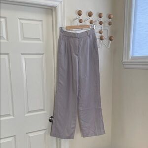 Aritzia - Wilfred Linen Blend Straight Flowy Pants - Light Purple - 4